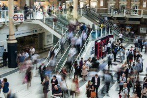 time-lapse photo of people